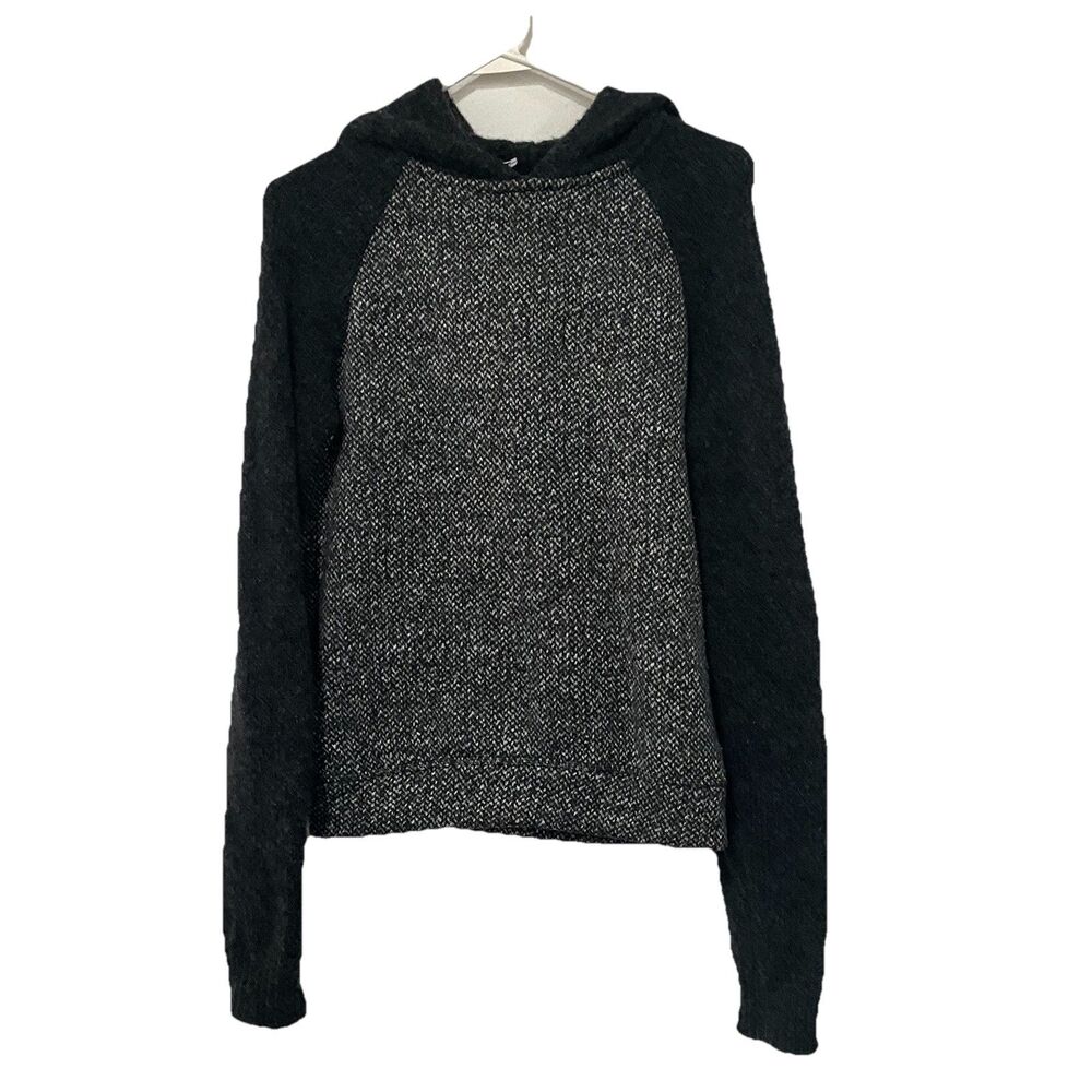 T by Alexander Wang Men’s Gray Knit Wool Pullover Hoodie Sweater Medium